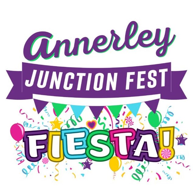 Annerley Junction Fiesta with bunting and confetti